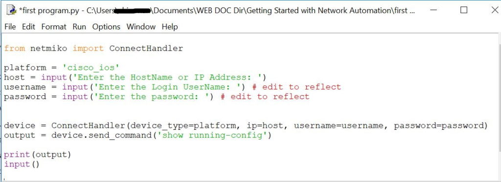 python network automation examples