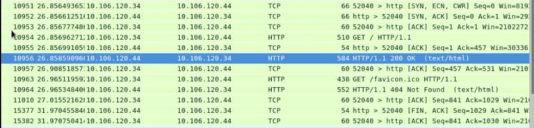 use wireshark to view network traffic